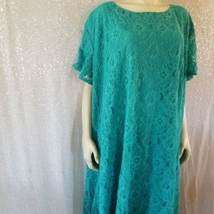 Womens flower lace short sleeves round neck